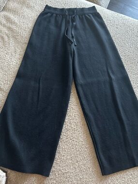 Petal & Pup Black Wide-Leg Knit Pants
